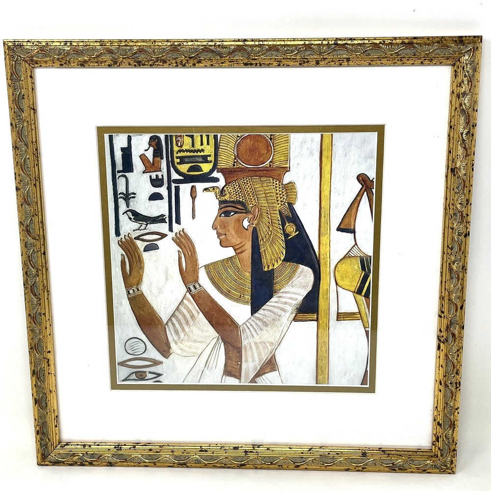 "Annex, Tomb‎ of Nefertiti" Custom Framed Art Print Egyptian Queen Hieroglyphics